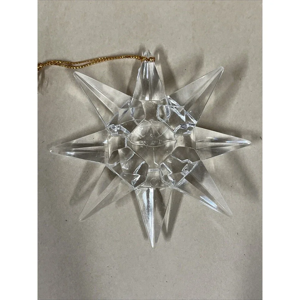 VTG 5pcs‎ Various Christmas Snowflake  Hanging Ornament Acrylic/ Beads Rare